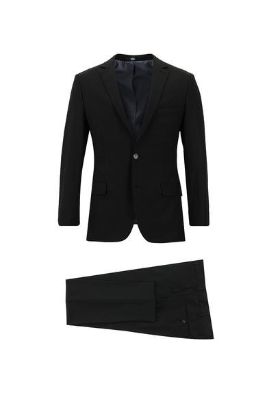 Erkek Giyim - SİYAH 44 Beden Super Slim Fit Ekstra Dar Kesim Klasik Takım Elbise