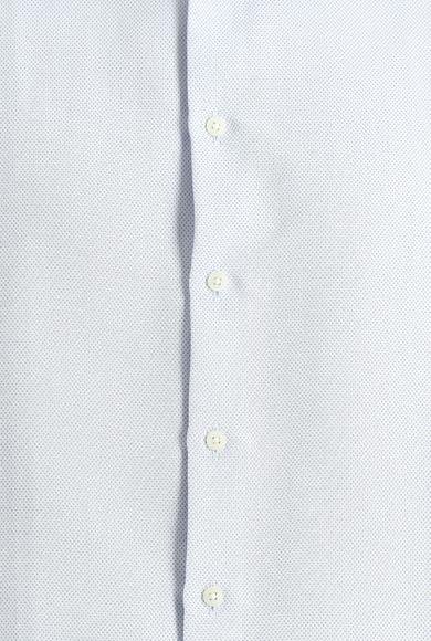Erkek Giyim - UÇUK MAVİ XL Beden Uzun Kol Klasik Desenli Pamuklu Gömlek