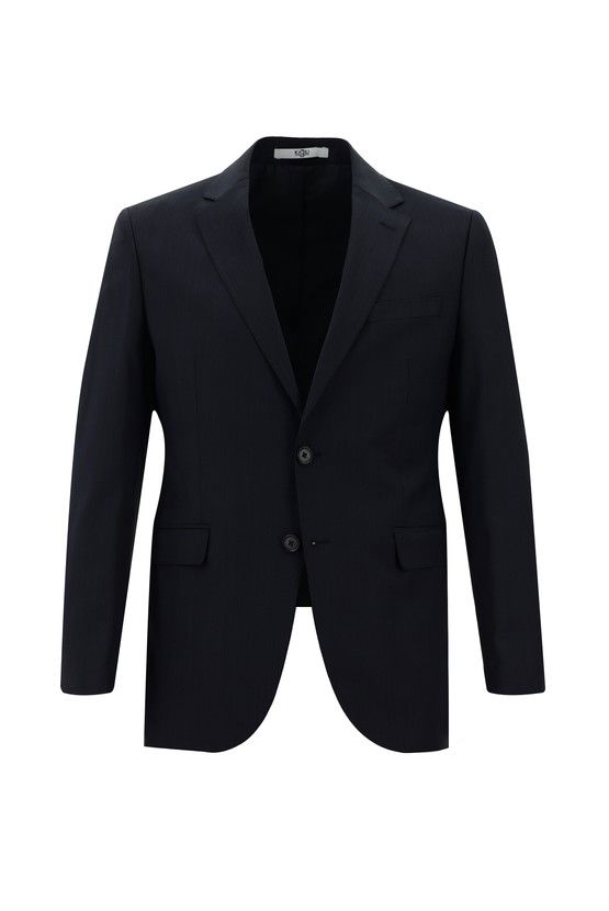 Erkek Giyim - Slim Fit Dar Kesim Yünlü Klasik Takım Elbise