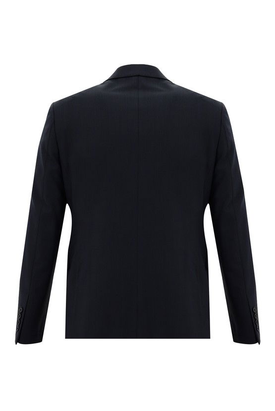 Erkek Giyim - Slim Fit Dar Kesim Yünlü Klasik Takım Elbise