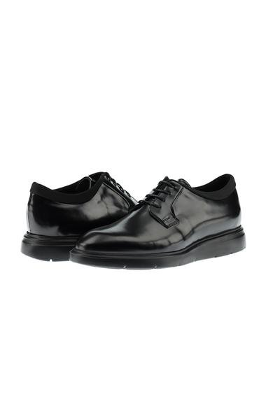 Erkek Giyim - Siyah 41 Beden Bağcıklı Casual Deri Ayakkabı