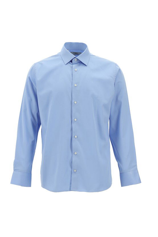 Erkek Giyim - Uzun Kol Slim Fit Dar Kesim Klasik Pamuk Gömlek