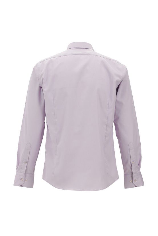 Erkek Giyim - Uzun Kol Slim Fit Dar Kesim Klasik Non Iron Pamuklu Gömlek