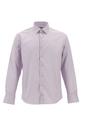  LİLA  Uzun Kol Slim Fit Dar Kesim Klasik Non Iron Pamuklu Gömlek