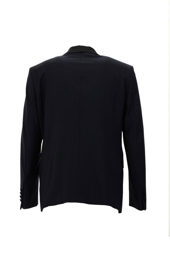 Erkek Giyim - Slim Fit Dar Kesim Şal Yaka Yünlü Smokin & Damatlık