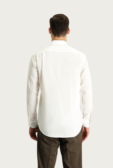 Erkek Giyim - Beyaz XXL Beden Uzun Kol Klasik Pamuklu Gömlek