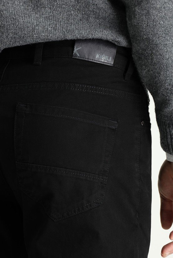 Erkek Giyim - Slim Fit Dar Kesim Pamuk Kanvas / Chino Pantolon