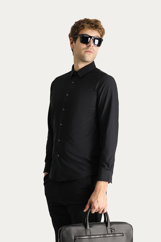 Erkek Giyim - Techno-Line Uzun Kol Slim Fit Dar Kesim Gömlek