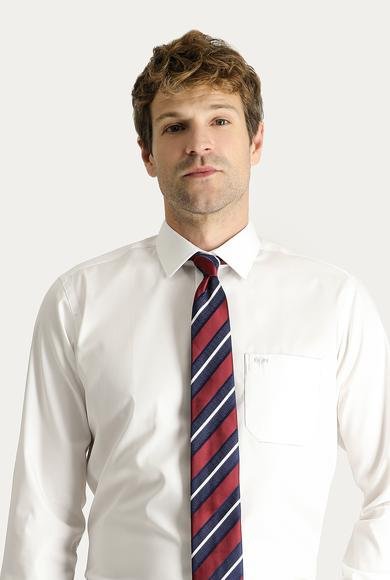 Erkek Giyim - BEYAZ 4X Beden Uzun Kol Klasik Non Iron Oxford Pamuklu Gömlek