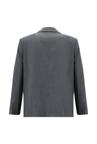 Erkek Giyim - ORTA FÜME 62 Beden Klasik Desenli Takım Elbise