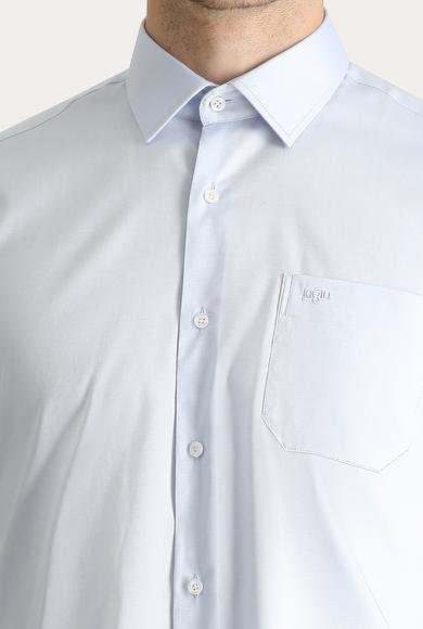 Erkek Giyim - AÇIK MAVİ XXL Beden Uzun Kol Klasik Non Iron Oxford Pamuklu Gömlek