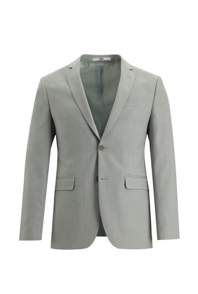Erkek Giyim - AÇIK GRİ 50 Beden Super Slim Fit Ekstra Dar Kesim Desenli Klasik Takım Elbise