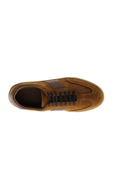 Erkek Giyim - ORTA KAHVE 40 Beden Sneaker Deri Ayakkabı
