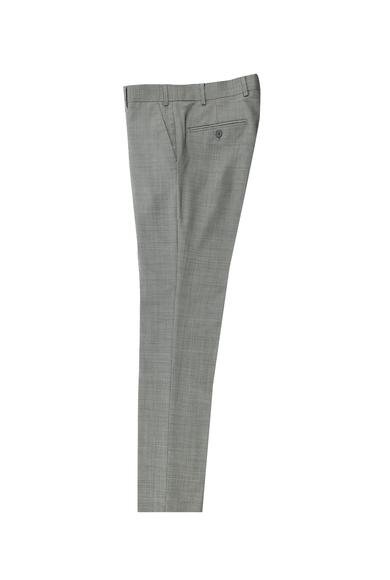 Erkek Giyim - ORTA GRİ 48 Beden Slim Fit Dar Kesim Yünlü Klasik Kumaş Pantolon