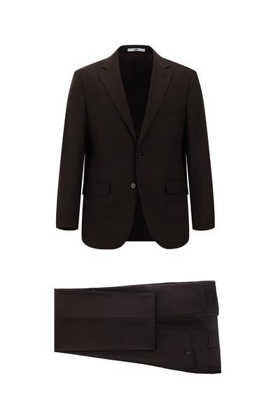 Erkek Giyim - KOYU BORDO 50 Beden Klasik Takım Elbise
