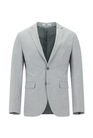Erkek Giyim - AÇIK GRİ 50 Beden Super Slim Fit Ekstra Dar Kesim Klasik Takım Elbise
