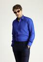  SAKS MAVİ  Uzun Kol Slim Fit Dar Kesim Klasik Non Iron Pamuklu Gömlek