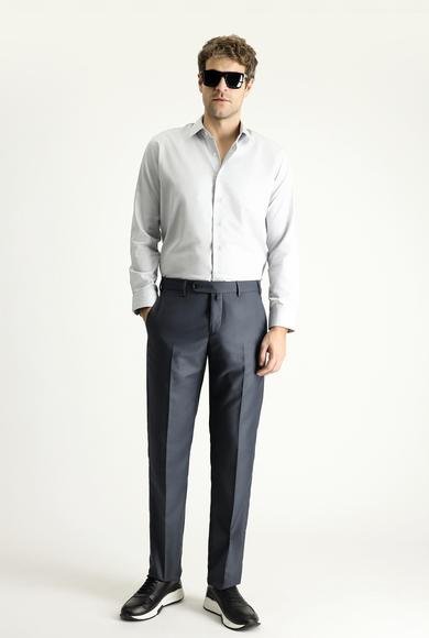 Erkek Giyim - KOYU FÜME 54 Beden Klasik Kumaş Pantolon