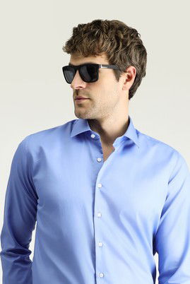 Uzun Kol Slim Fit Dar Kesim Klasik Non Iron Saten Pamuklu Gömlek