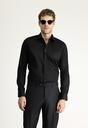  SİYAH  Uzun Kol Slim Fit Dar Kesim Klasik Pamuk Gömlek