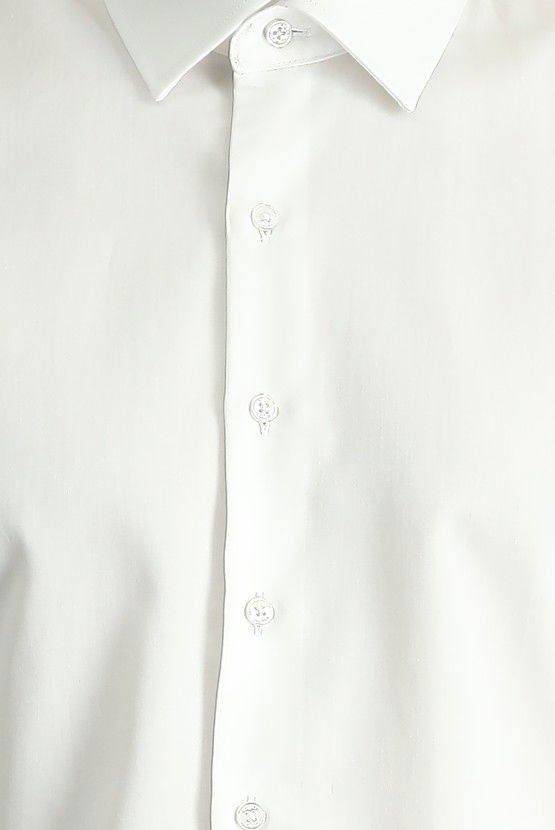 Erkek Giyim - Uzun Kol Slim Fit Dar Kesim Klasik Pamuk Gömlek