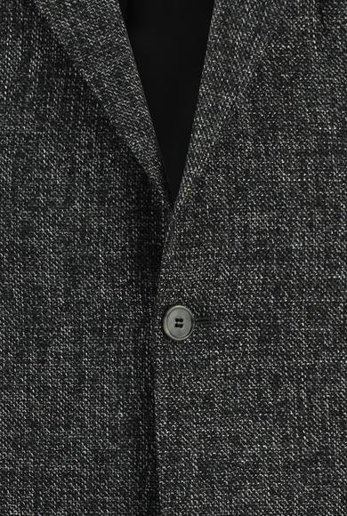 Erkek Giyim - ORTA ANTRASİT 58 Beden Yünlü Klasik Ceket