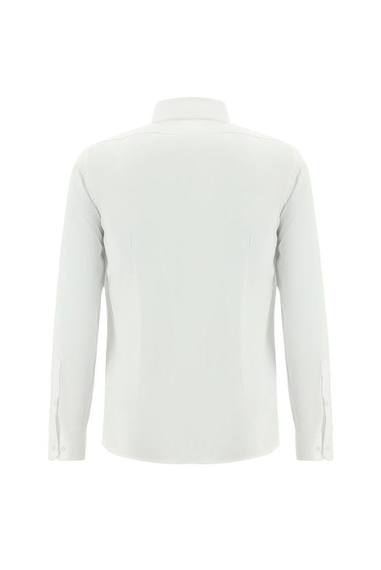 Erkek Giyim - Uzun Kol Slim Fit Dar Kesim Klasik Pamuk Gömlek