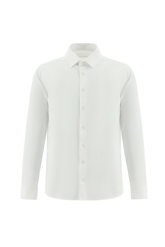 Erkek Giyim - Uzun Kol Slim Fit Dar Kesim Klasik Pamuk Gömlek
