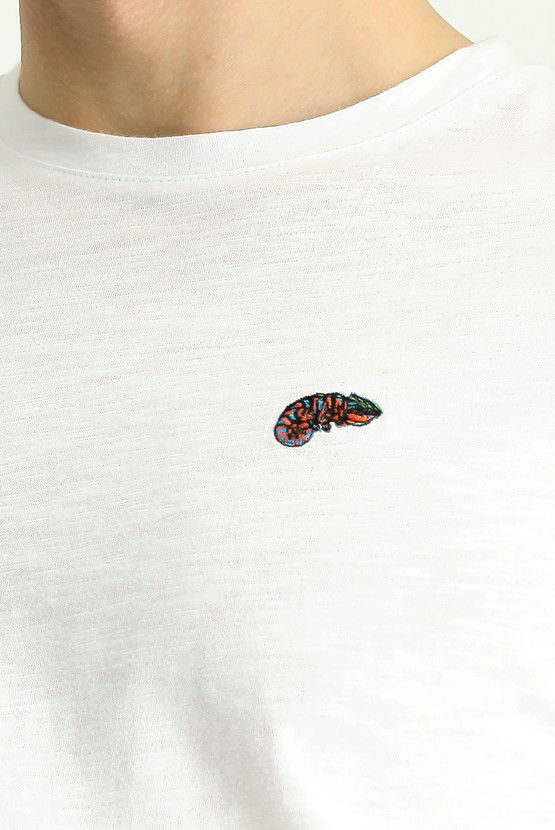 Erkek Giyim - Bisiklet Yaka Slim Fit Dar Kesim Baskılı Süprem Pamuk Tişört