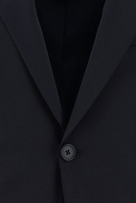 Slim Fit Dar Kesim Yünlü Klasik Takım Elbise_3