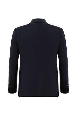 Slim Fit Dar Kesim Yünlü Klasik Takım Elbise_2