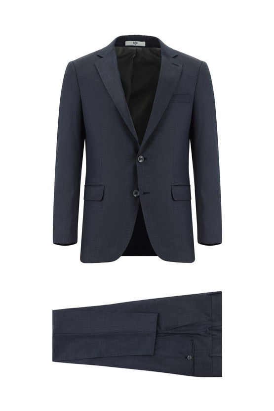 Erkek Giyim - Super Slim Fit Ekstra Dar Kesim Klasik Desenli Takım Elbise