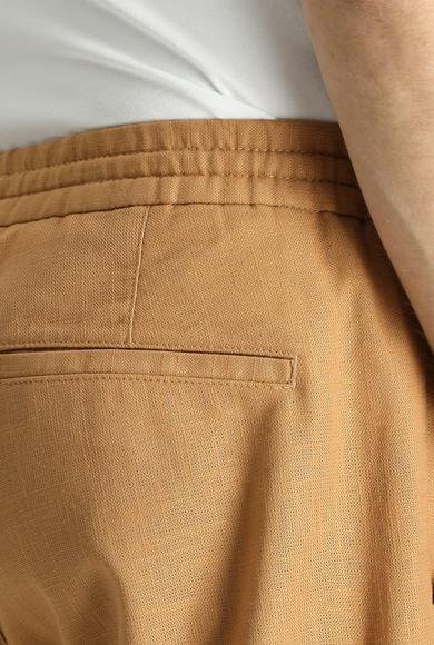 Erkek Giyim - TABA 52 Beden Regular Fit Beli Lastikli İpli Pamuk Pantolon