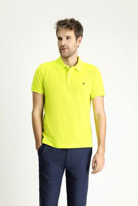 Polo Yaka Slim Fit Dar Kesim Nakışlı Pamuk Tişört