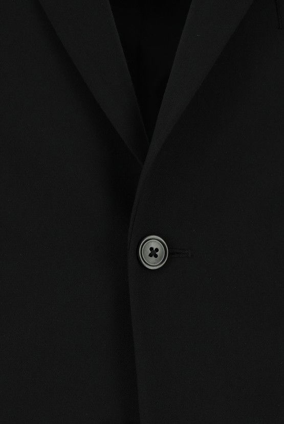 Erkek Giyim - Slim Fit Dar Kesim Yünlü Klasik Takım Elbise