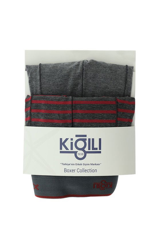Erkek Giyim - 2'li Desenli Pamuklu Boxer Seti