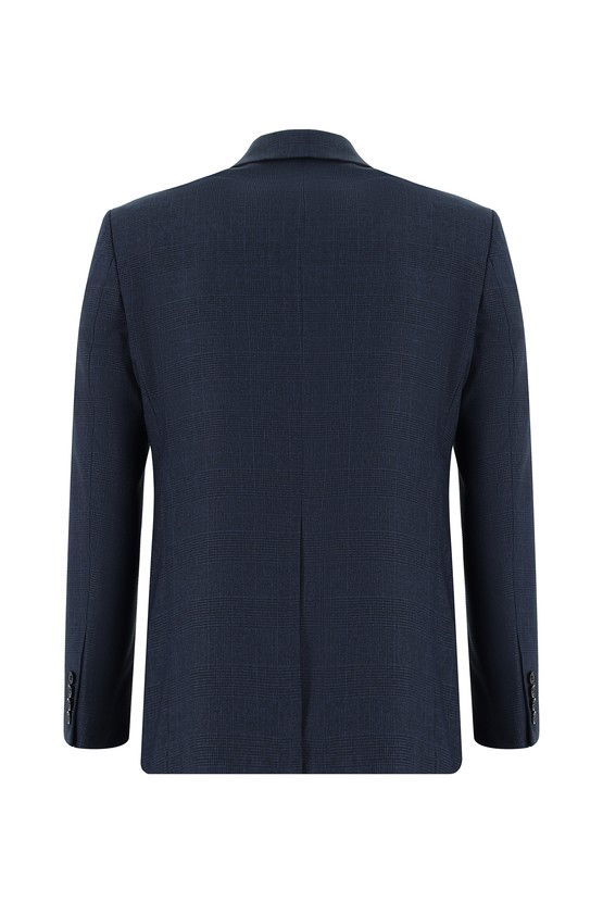 Erkek Giyim - Slim Fit Dar Kesim Klasik Ekose Takım Elbise