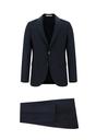  KOYU LACİVERT  Slim Fit Dar Kesim Yünlü Klasik Takım Elbise
