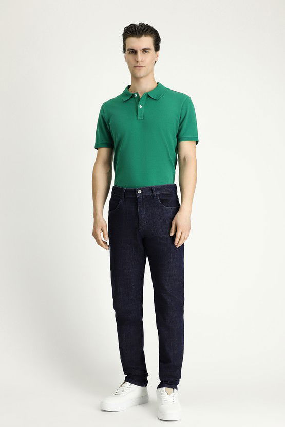 Erkek Giyim - Slim Fit Dar Kesim Likralı Denim Pantolon