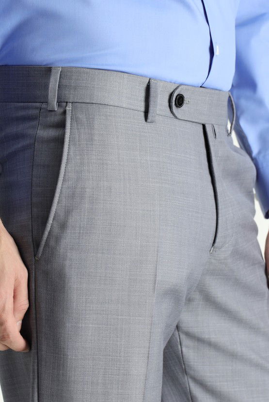 Erkek Giyim - Slim Fit Dar Kesim Klasik Kumaş Pantolon