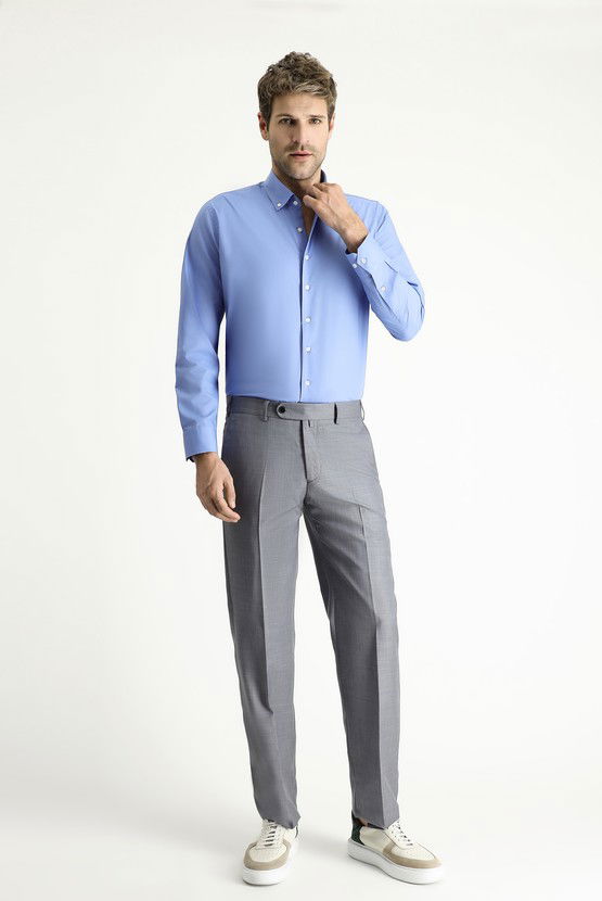 Erkek Giyim - Slim Fit Dar Kesim Klasik Kumaş Pantolon