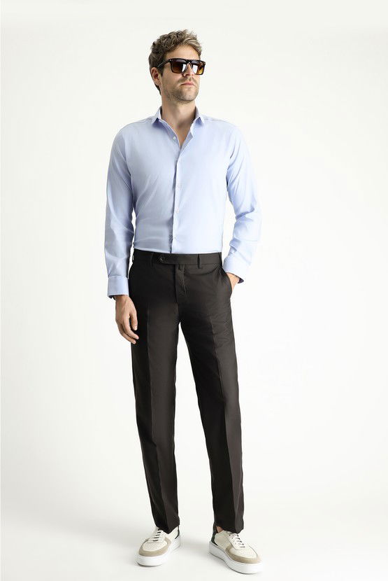 Erkek Giyim - Techno-Line Uzun Kol Slim Fit Dar Kesim Klasik Gömlek