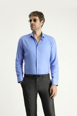 Techno-Line Uzun Kol Slim Fit Dar Kesim Klasik Gömlek
