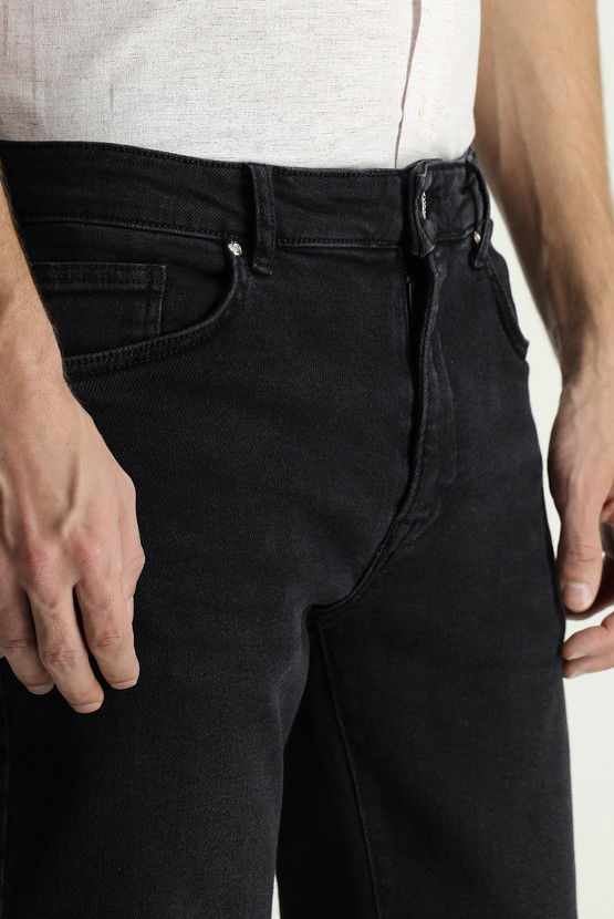 Erkek Giyim - Super Slim Fit Ekstra Dar Kesim Likralı Denim Pantolon