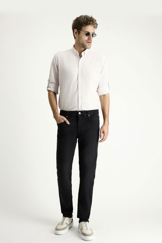 Erkek Giyim - Super Slim Fit Ekstra Dar Kesim Likralı Denim Pantolon