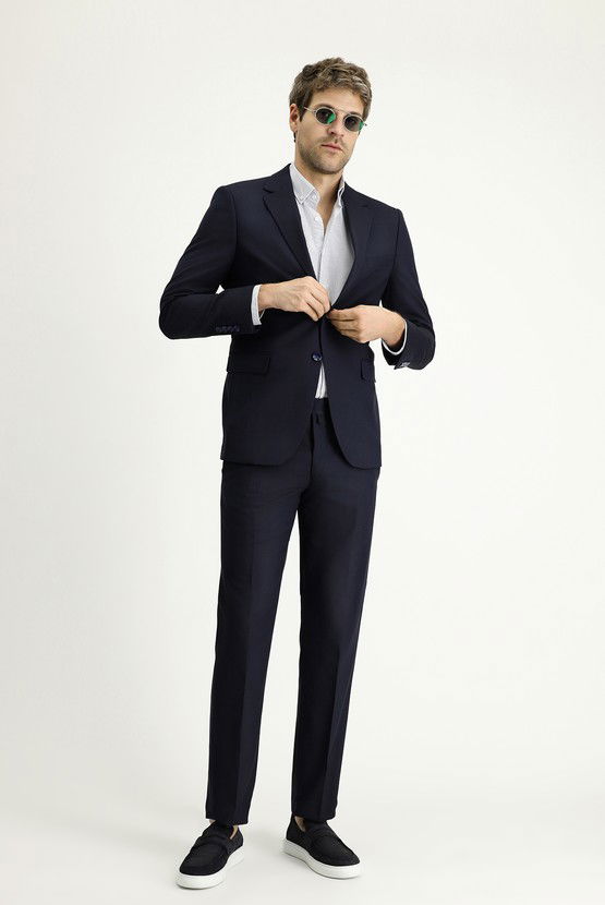 Erkek Giyim - Slim Fit Dar Kesim Klasik Takım Elbise