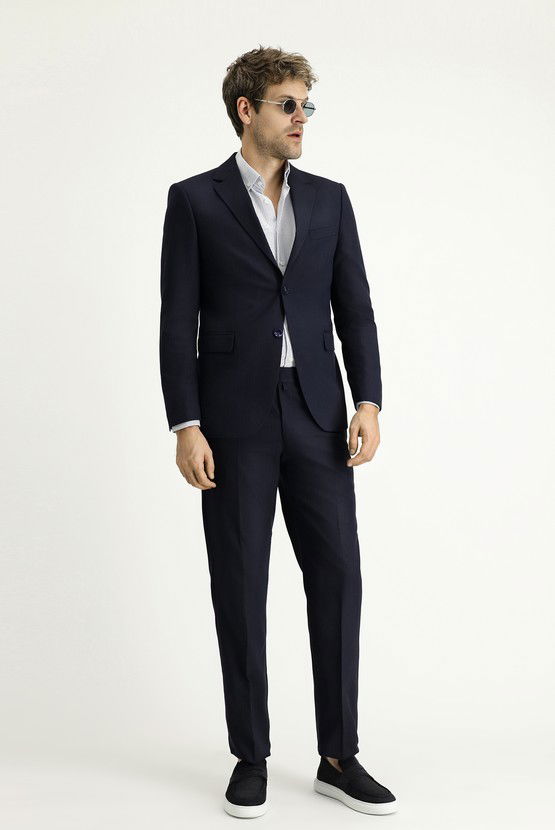 Erkek Giyim - Slim Fit Dar Kesim Klasik Takım Elbise