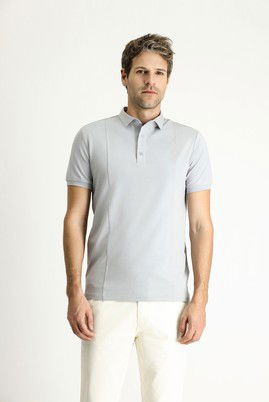 Slim Fit Dar Kesim Pamuklu Süprem Polo Yaka Tişört