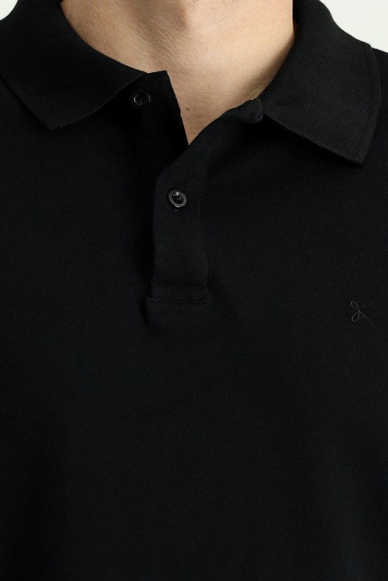 Erkek Giyim - Regular Fit Nakışlı Pamuk Polo Yaka Tişört