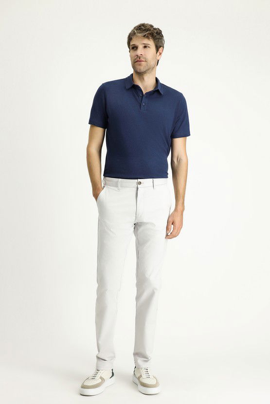 Erkek Giyim - Regular Fit Likralı Kanvas / Chino Pantolon
